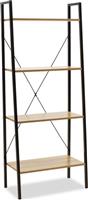 Pakoworld Βιβλιοθήκη Ramon Φυσικό-Μαύρο 60x23x145.5cm