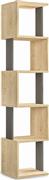 Pakoworld Piri ΒιβλιοθήκηLight Oak-Αανθρακί 35x30x161cm