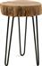 Pakoworld Βοηθητικό τραπέζι σαλονιού Tripp μασίφ ξύλο χρώμα καρυδί-πόδι μέταλλο μαύρο 32x30x47εκ