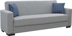 Pakoworld Vox Τριθέσιος Καναπές Κρεβάτι με Αποθηκευτικό Χώρο Γκρι 212x77cm 213-000001