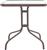 Pakoworld Watson Τραπέζι Εξωτερικού Χώρου Μεταλλικό με Γυάλινη Επιφάνεια Καφέ 80x80x70cm 130-000028