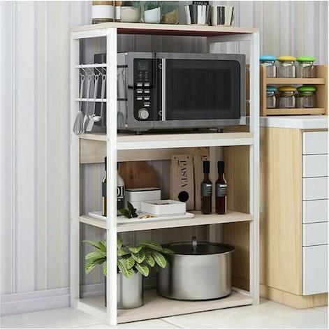 Pakoworld Wille Ραφιέρα Δαπέδου Λευκό-Φυσικό 50x30x99cm 072-000042