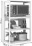 Pakoworld Wille Ραφιέρα Δαπέδου Λευκό-Φυσικό 50x30x99cm 072-000042