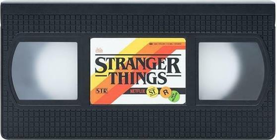 Paladone Stranger Things-VHS Logo Light Διακοσμητικό Φωτιστικό Πίνακας LED Μπαταρίας σε Μαύρο Χρώμα PP9948ST