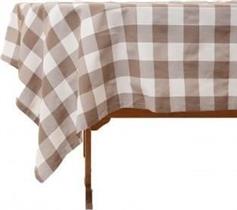 Pennie Cabanna Τραπεζομάντηλο Καρώ Μπεζ 135x135cm 221321-02