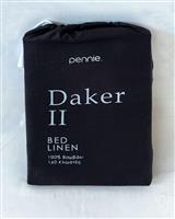 Pennie Daker II Σεντόνι Υπέρδιπλο με Λάστιχο 160x200+37cm Μαύρο 072567-12