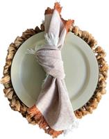 Pennie Harvest Πετσέτα Φαγητού Λινή Εκρού-Εκάι 50x50cm 060084-02