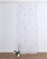 Pennie Κουρτίνα με Τιράντες με Κέντημα Λουλούδι Άσπρο 140x235cm 130761-03