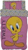 Pennie Tweety Σετ Παιδική Παπλωματοθήκη Μονή με Μαξιλαροθήκη Ροζ 100883-01 165x250cm