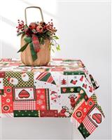Pennie Χριστουγεννιάτικο Τραπεζομάντηλο Λονέτα Joyful Christmas 2 ατόμων 90x90cm Γκρι Απαλό 011982-01