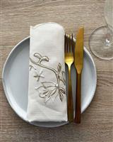 Pennie Zuriel Πετσέτα Φαγητού με Κέντημα Εκρού 44x44cm 060115-01