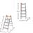 Perilla Double Step Σκάλα Μεταλλική με 2x5 Σκαλοπάτια 117cm 0220062