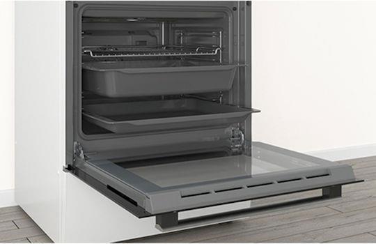 Pitsos PHC009120 Κουζίνα 66lt με Κεραμικές Εστίες Π60cm Λευκή
