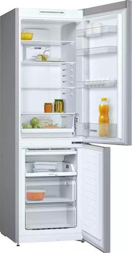 Pitsos PKNB36NLE0 Ψυγειοκαταψύκτης 305lt Total NoFrost Υ186xΠ60xΒ66cm Metal Look