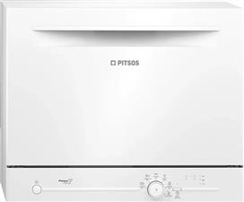 Pitsos POWERJET7 Πλυντήριο Πιάτων Πάγκου για 6 Σερβίτσια Π55cm Λευκό