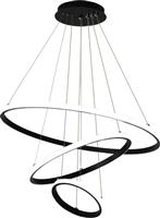 Powertech Ρυθμιζόμενο Κρεμαστό Φωτιστικό Μαύρο LED με Ψυχρό Λευκό Φως 60x60cm HLL-0105