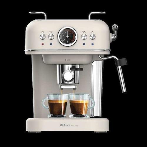 Primo PREM-40445 Ημιαυτόματη Μηχανή Espresso Πίεσης 20bar για Cappuccino Μπεζ