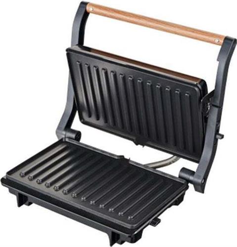 Primo PRPT-40492 Panini Τοστιέρα για 2 Τοστ 1000W Wooden-Μαύρη