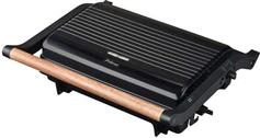 Primo PRPT-40492 Panini Τοστιέρα για 2 Τοστ 1000W Wooden-Μαύρη