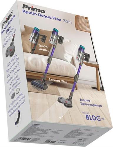 Primo PRVC-40507 Apollo Aqua Flex Επαναφορτιζόμενη Σκούπα Stick & Χειρός 29.6V Μωβ