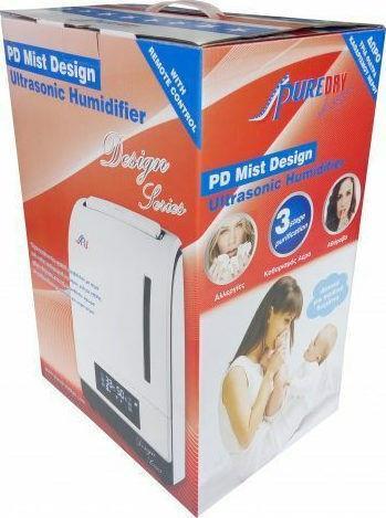 Puredry PD Mist Design Υγραντήρας-Ιονιστής Υπερήχων 35W για Χώρους 40m²