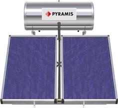 Pyramis 200 lt Επιλεκτικού Συλλέκτη 4m2 Τριπλής Ενέργειας