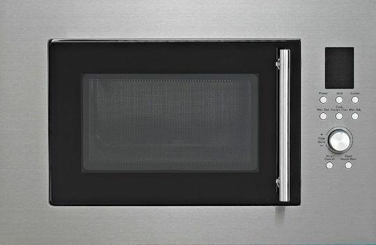 Pyramis 30 Εντοιχιζόμενος Φούρνος Μικροκυμάτων με Grill 23lt Π60xΒ39.5xΥ39cm Inox
