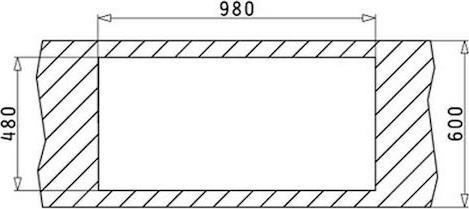 Pyramis Alea Plus 100x50 1B 1D Αντιστρεφόμενος Λείος