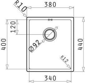 Pyramis Astris 1B 34x40x20cm Inox