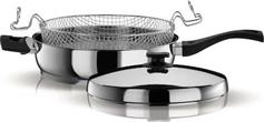 Pyramis Classic Τηγάνι Με Καπάκι από Ανοξείδωτο Ατσάλι 28cm 015028601