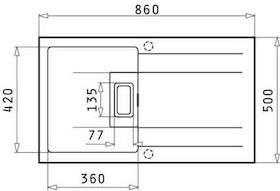Pyramis Kartesio 86x50 1B 1D Industrial Grey
