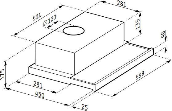 Pyramis NT Ecoline Απορροφητήρας Καμινάδα 60cm Καφέ