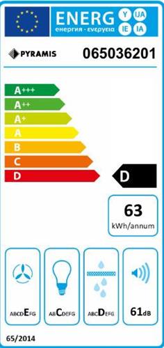 Pyramis NT Ecoline Απορροφητήρας Καμινάδα 60cm Καφέ