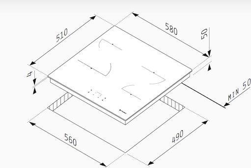 Pyramis PHC62410IFB Κεραμική Εστία Αυτόνομη με Λειτουργία Κλειδώματος Π60cm 