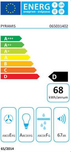 Pyramis Πτυσσόμενος Απορροφητήρας 60cm Καφέ