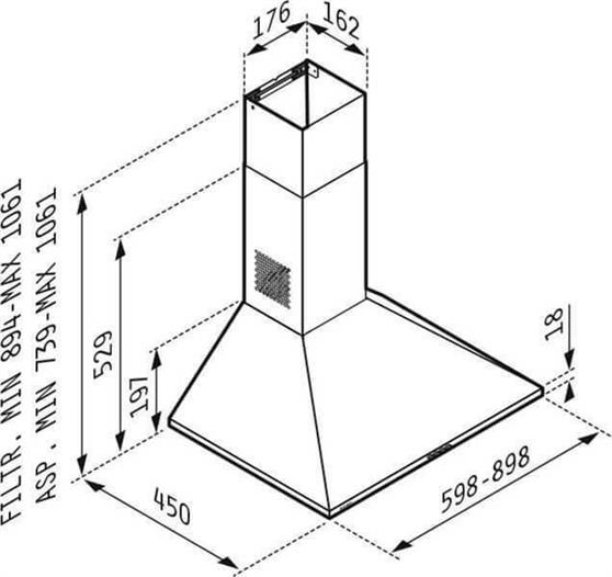 Pyramis Τετράγωνη Lux 90cm