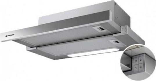 Pyramis Turbo Slim Pro Συρόμενος Απορροφητήρας 60cm Inox 065313301