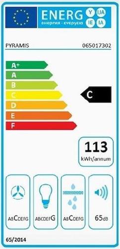 Pyramis Turbo Συρόμενος Απορροφητήρας 60cm Λευκός