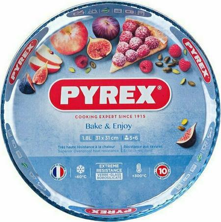 Pyrex 814 Φόρμα Ζαχαροπλαστικής για Τάρτα Γυάλινη 30x30x4.5cm