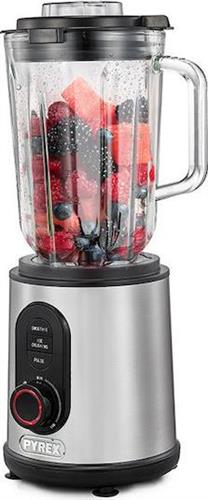 Pyrex SB-870 Μπλέντερ για Smoothies με Γυάλινη Κανάτα 1.5lt 1200W Inox