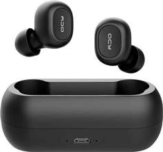 QCY T1c In-ear Bluetooth Handsfree Ακουστικά με Αντοχή στον Ιδρώτα και Θήκη Φόρτισης Μαύρα 2.40.01.01.003