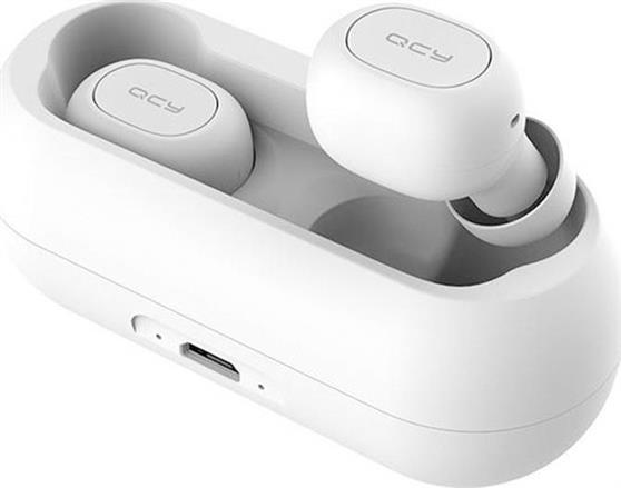 QCY T1c In-ear Bluetooth Handsfree Ακουστικά με Θήκη Φόρτισης Λευκά 2.40.01.01.026