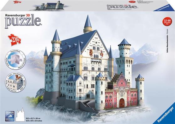 Ravensburger 3D Puzzle Maxi: Castle Neuschwanstein 216pcs για 12+ Ετών 12573