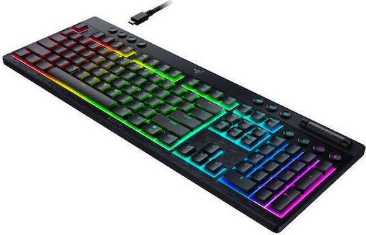 Razer BlackWidow V4 Low Profile HyperSpeed Ασύρματο Gaming Μηχανικό Πληκτρολόγιο με Green διακόπτες και RGB φωτισμό Αγγλικό US 1.28.80.11.152