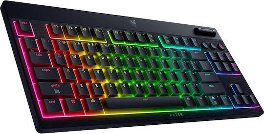 Razer BlackWidow V4 Low Profile HyperSpeed Ασύρματο Gaming Μηχανικό Πληκτρολόγιο Tenkeyless με Yellow διακόπτες και RGB φωτισμό Αγγλικό US 1.28.80.26.319