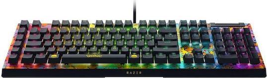 Razer Blackwidow V4 X Pokemon Kanto Starters Gaming Μηχανικό Πληκτρολόγιο με Mechanical διακόπτες και RGB φωτισμό Αγγλικό US Πολύχρωμο 1.28.80.11.149