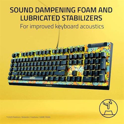 Razer Blackwidow V4 X Pokemon Kanto Starters Gaming Μηχανικό Πληκτρολόγιο με Mechanical διακόπτες και RGB φωτισμό Αγγλικό US Πολύχρωμο 1.28.80.11.149