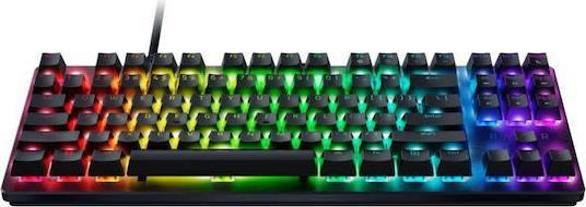 Razer Huntsman V3 X Οπτικό Gaming Πληκτρολόγιο Tenkeyless με RGB φωτισμό Ελληνικό Μαύρο-Μωβ 1.28.80.11.143