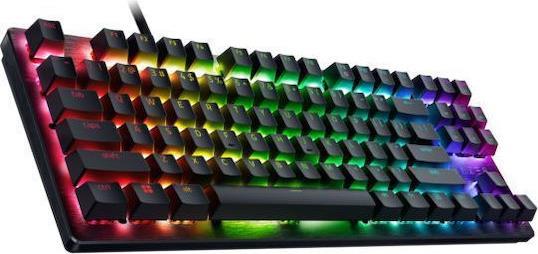 Razer Huntsman V3 X Οπτικό Gaming Πληκτρολόγιο Tenkeyless με RGB φωτισμό Ελληνικό Μαύρο-Μωβ 1.28.80.11.143