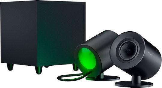 Razer Nommo V2 Ασύρματα Ηχεία Υπολογιστή 2.1 με RGB Φωτισμό και Bluetooth σε Μαύρο Χρώμα 1.28.80.26.250